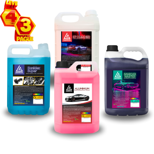 Kit de Lavagem profissional completo - Sandol Auto